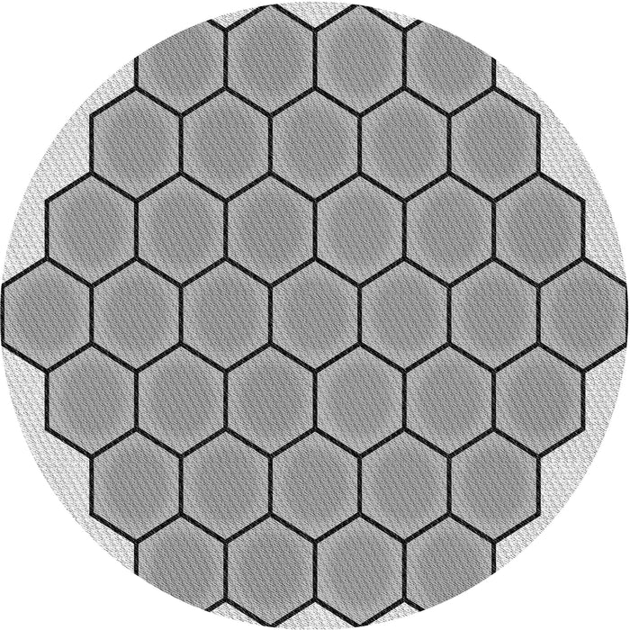 Square Patterned Platinum Gray Rug, pat1730gry