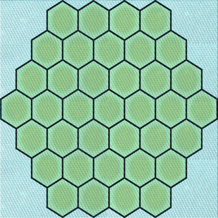 Round Patterned Medium Sea Green Rug, pat1730lblu