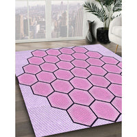 Patterned Blossom Pink Rug, pat1730pur