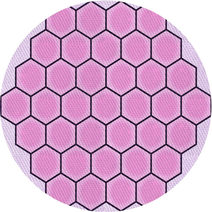 Square Machine Washable Transitional Blossom Pink Rug in a Living Room, wshpat1730pur