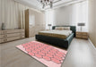 Patterned Red Rug in a Bedroom, pat1730rd