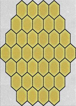 Patterned Mustard Yellow Novelty Rug, pat1730