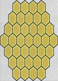 Machine Washable Transitional Mustard Yellow Rug, wshpat1730