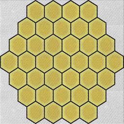 Sideview of Machine Washable Transitional Mustard Yellow Rug, wshpat1730