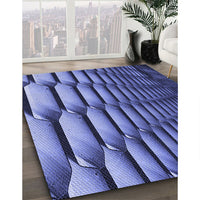 Patterned Sky Blue Rug, pat1731blu