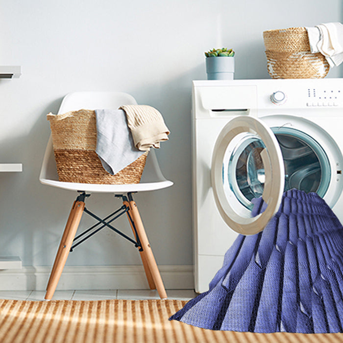 Machine Washable Transitional Sky Blue Rug in a Washing Machine, wshpat1731blu
