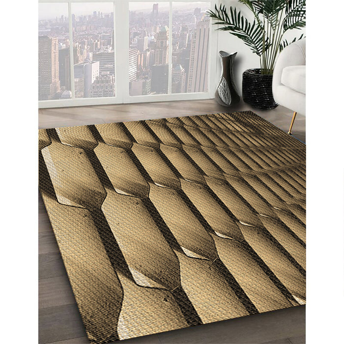 Machine Washable Transitional Bronze Brown Rug in a Family Room, wshpat1731brn