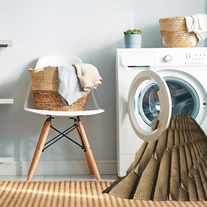 Machine Washable Transitional Bronze Brown Rug in a Washing Machine, wshpat1731brn