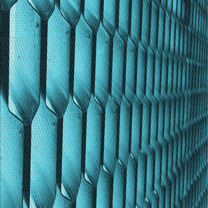 Patterned Bright Turquoise Blue Rug, pat1731lblu