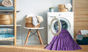 Machine Washable Transitional Purple Rug in a Washing Machine, wshpat1731pur