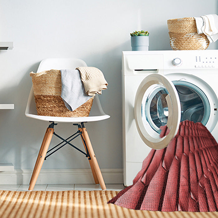 Machine Washable Transitional Cranberry Red Rug in a Washing Machine, wshpat1731rd