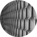 Sideview of Patterned Charcoal Black Novelty Rug, pat1731