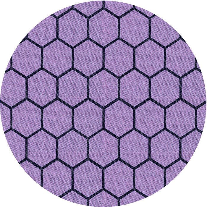 Square Machine Washable Transitional Bright Lilac Purple Rug in a Living Room, wshpat1732blu