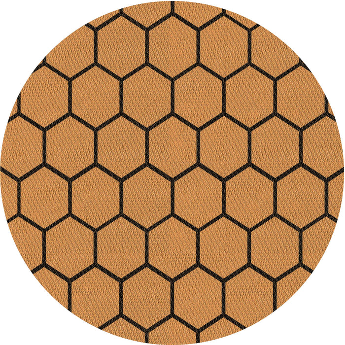 Square Patterned Mahogany Brown Rug, pat1732brn