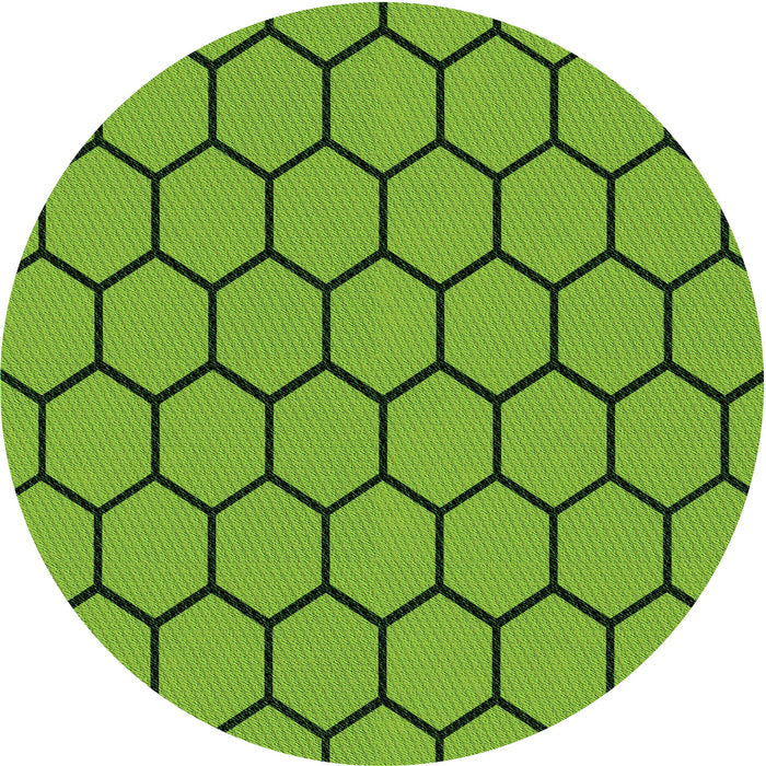 Square Patterned Bright Green Rug, pat1732grn