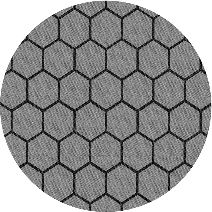 Square Patterned Gray Rug, pat1732gry