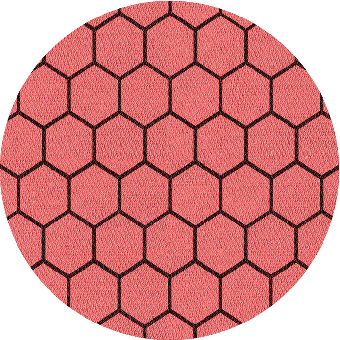 Square Patterned Red Rug, pat1732rd