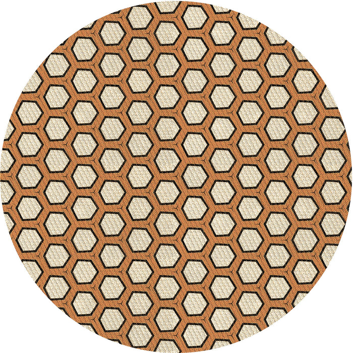 Square Patterned Mahogany Brown Rug, pat1733brn