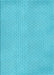 Machine Washable Transitional Bright Cyan Blue Rug, wshpat1734lblu