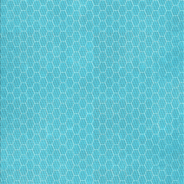 Patterned Bright Cyan Blue Rug, pat1734lblu