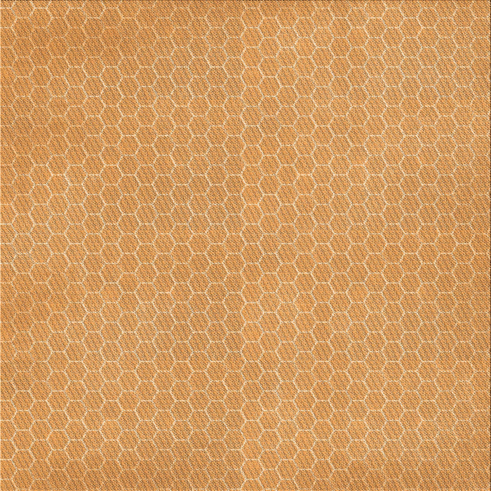 Round Patterned Neon Orange Rug, pat1734org