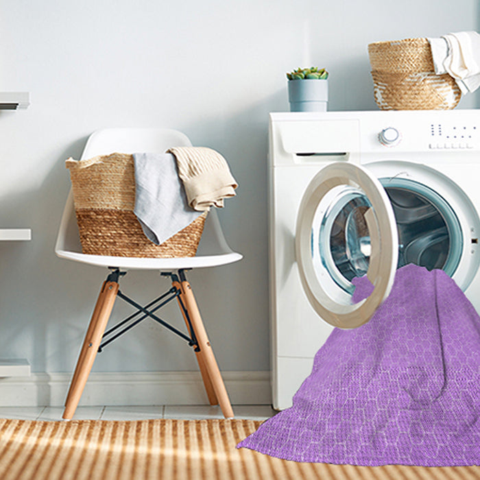 Machine Washable Transitional Violet Purple Rug in a Washing Machine, wshpat1734pur