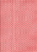 Machine Washable Transitional Light Coral Pink Rug, wshpat1734rd