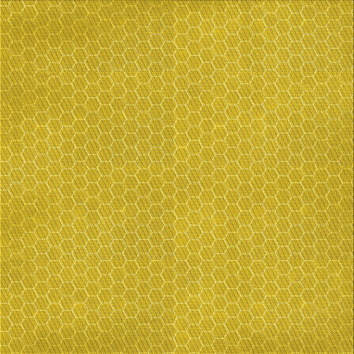 Round Patterned Orange Gold Rug, pat1734yw