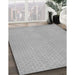 Patterned Gray Novelty Rug in Family Room, pat1734