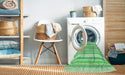 Machine Washable Transitional Green Rug in a Washing Machine, wshpat1735grn