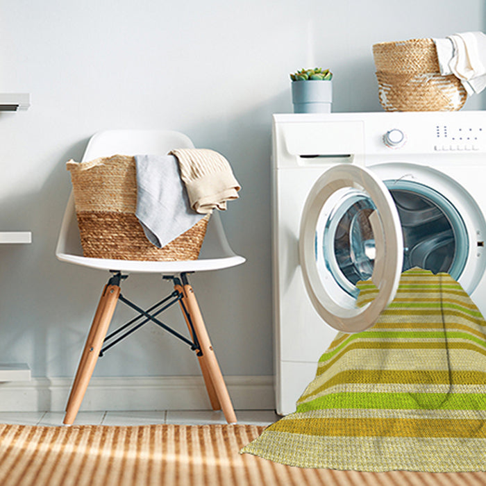 Machine Washable Transitional Yellow Rug in a Washing Machine, wshpat1735yw