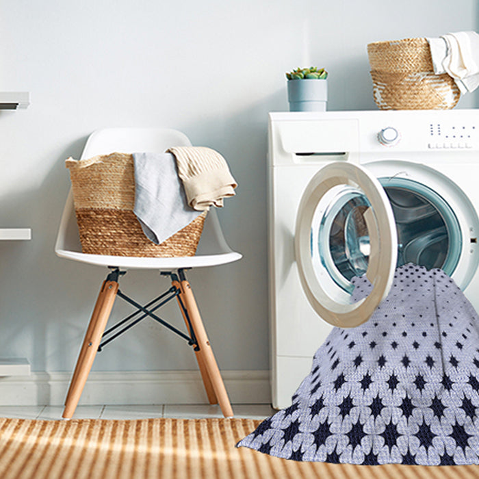 Machine Washable Transitional Lavender Blue Rug in a Washing Machine, wshpat1736blu