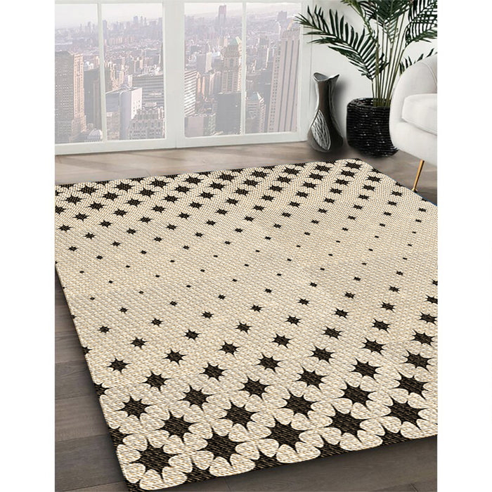 Patterned Moccasin Beige Rug in Family Room, pat1736brn