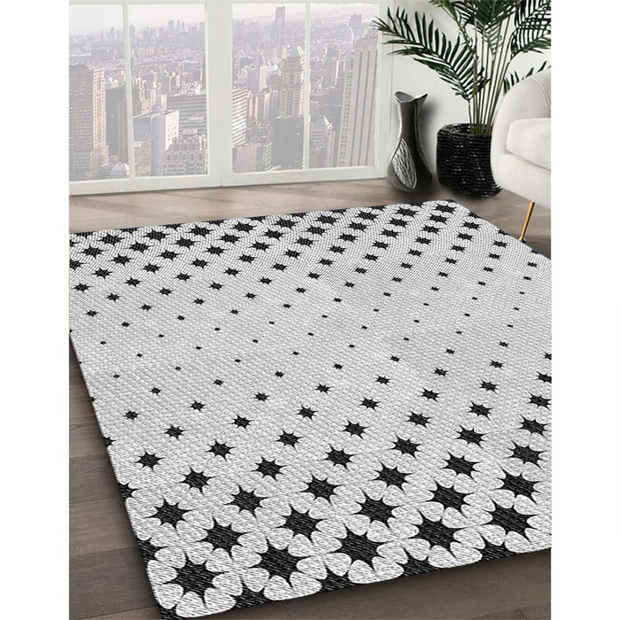 Machine Washable Transitional Platinum Gray Rug in a Family Room, wshpat1736gry