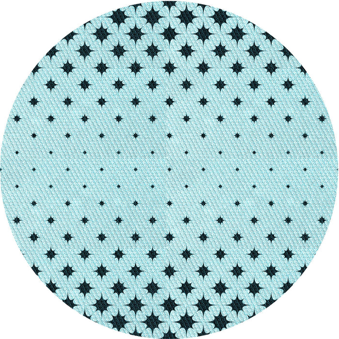 Square Machine Washable Transitional Electric Blue Rug in a Living Room, wshpat1736lblu