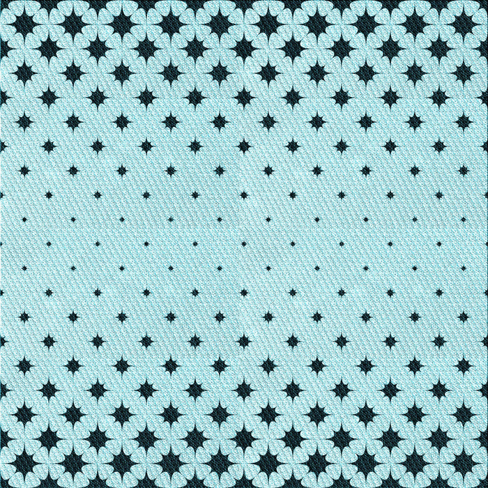 Round Patterned Electric Blue Rug, pat1736lblu