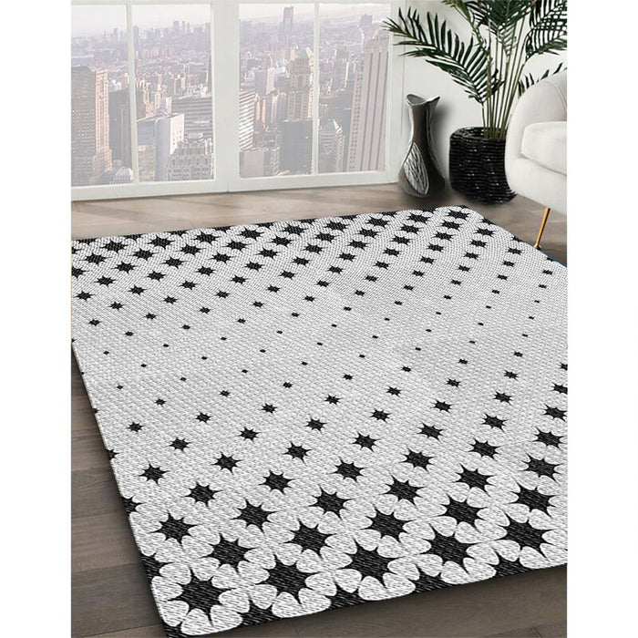 Patterned Off-White Modern Rug in Family Room, pat1736
