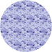 Square Machine Washable Transitional Purple Rug in a Living Room, wshpat1737blu