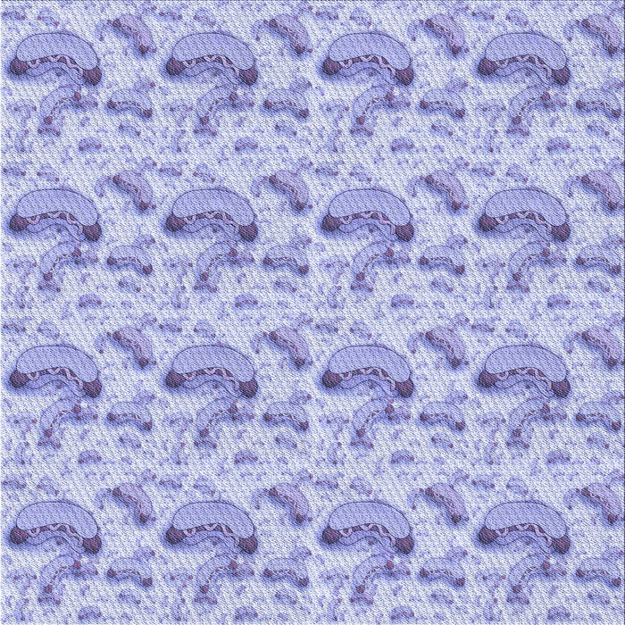 Round Machine Washable Transitional Purple Rug, wshpat1737blu