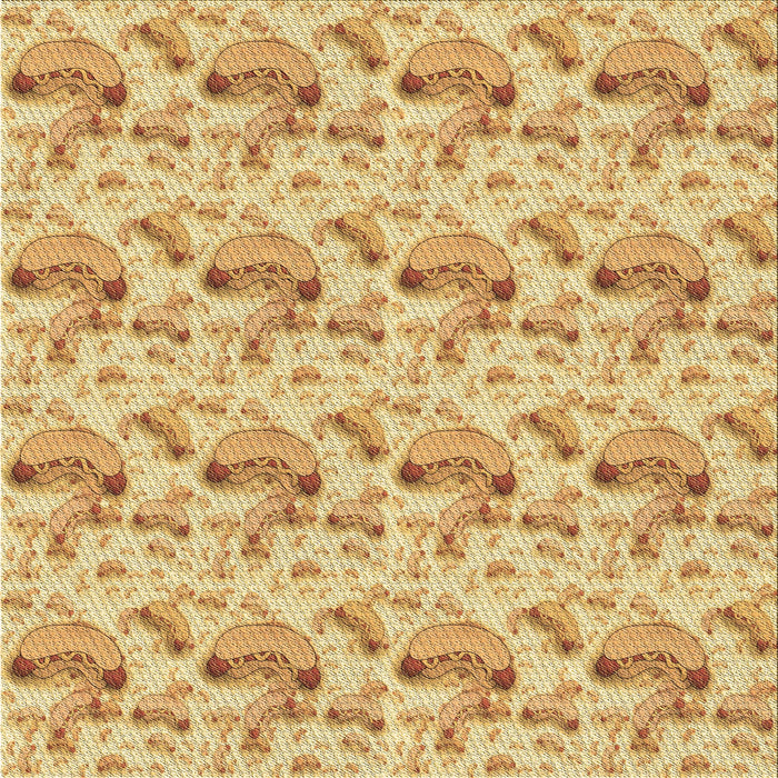 Round Machine Washable Transitional Orange Rug, wshpat1737brn