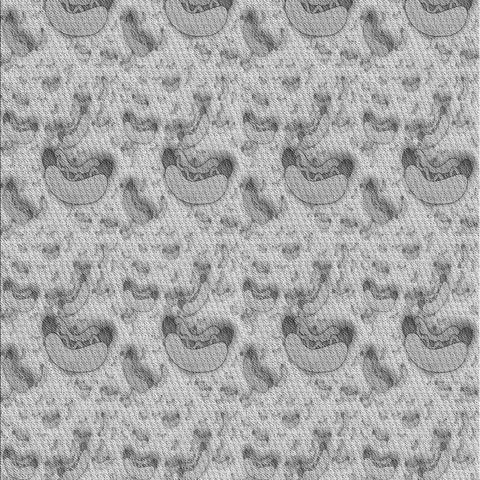 Machine Washable Transitional Platinum Silver Gray Rug, wshpat1737gry