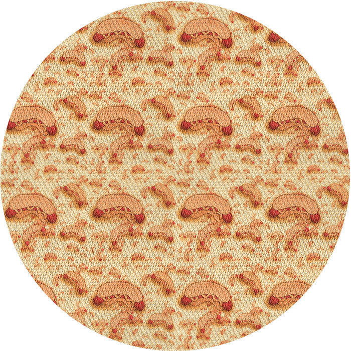 Square Machine Washable Transitional Neon Orange Rug in a Living Room, wshpat1737org