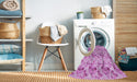 Machine Washable Transitional Blossom Pink Rug in a Washing Machine, wshpat1737pur