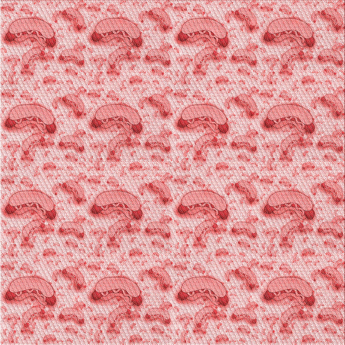 Round Machine Washable Transitional Red Rug, wshpat1737rd