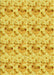 Machine Washable Transitional Yellow Rug, wshpat1737yw