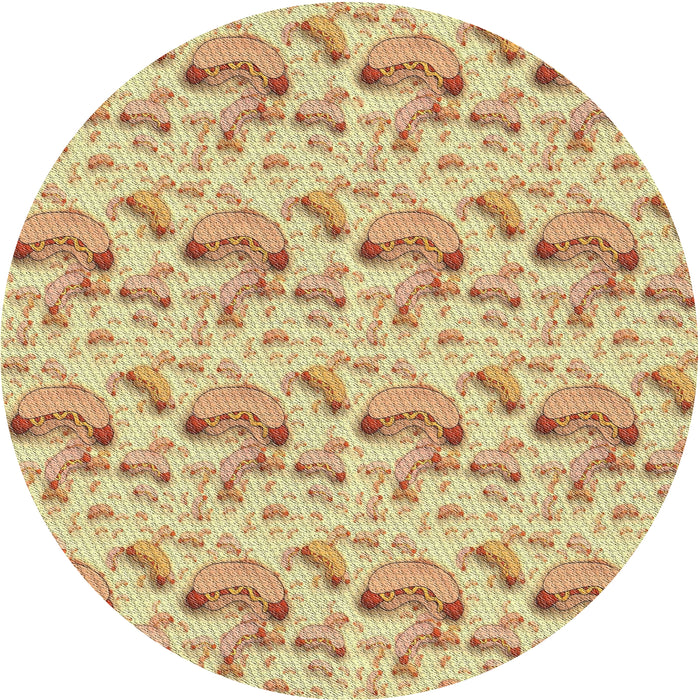 Square Patterned Harvest Gold Abstract Machine Washable Rug, wshpat1737