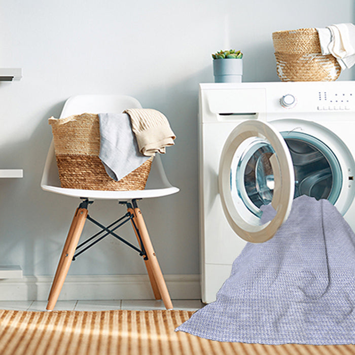 Machine Washable Transitional Jeans Blue Rug in a Washing Machine, wshpat1738blu
