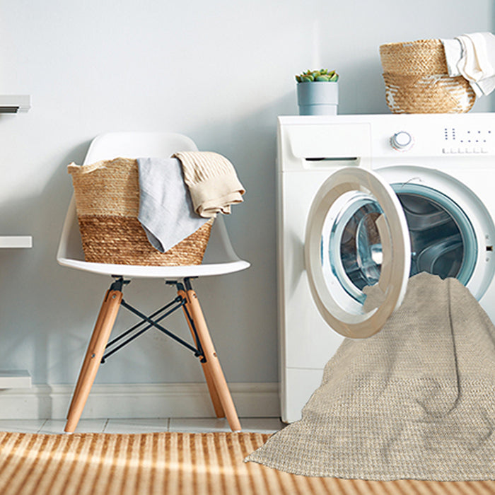 Machine Washable Transitional Brown Sugar Brown Rug in a Washing Machine, wshpat1738brn