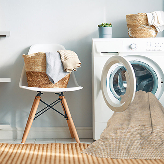 Machine Washable Transitional Yellow Orange Rug in a Washing Machine, wshpat1738org