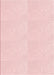 Machine Washable Transitional Light Coral Pink Rug, wshpat1738rd